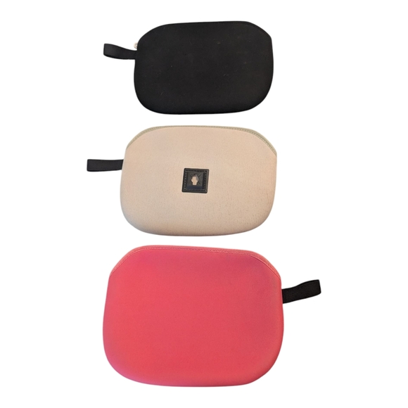 RARE 90s IKEA Lursjon #0439 3 Detachable Zip Pouches Pink/Black/Cement 10"x7.5" - Picture 5 of 10